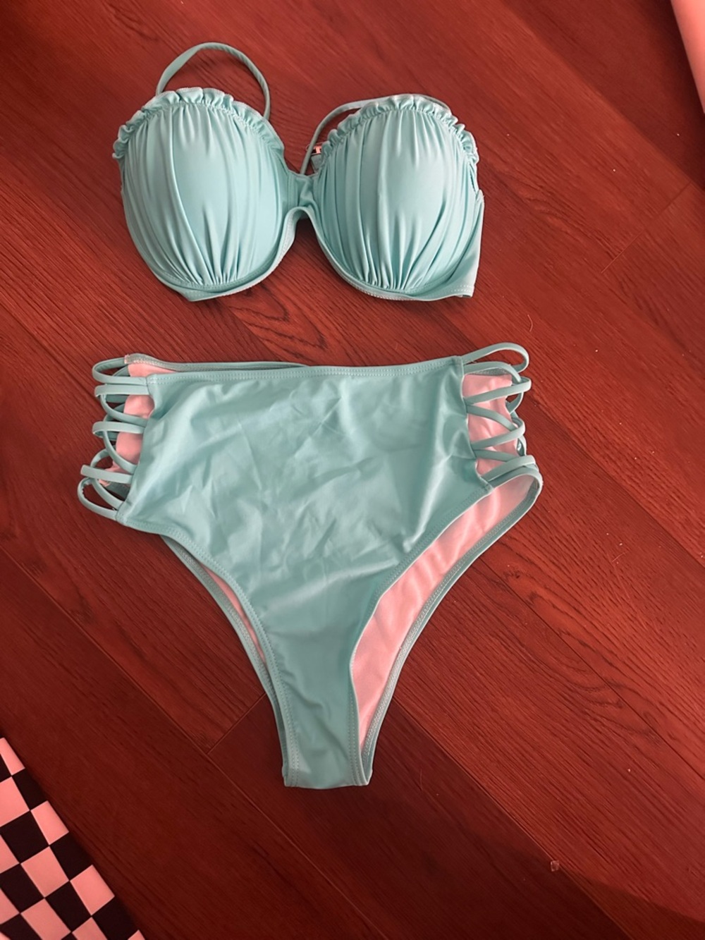 Seafoam Two-Piece High-Waist Bikini Set